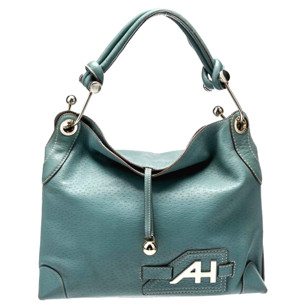 Anya Hindmarch Elrod Hibo Bag Petrol Blue Leather - Picture 3 of 17